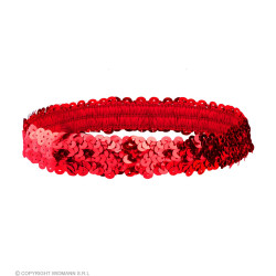 Charlestonová flitrová čelenka červená